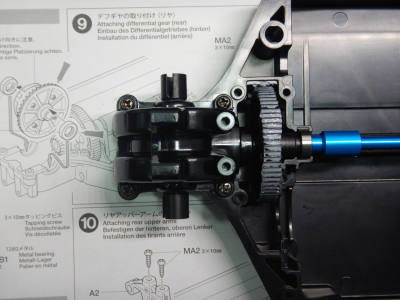 9.デフギアの取り付け (リヤ)